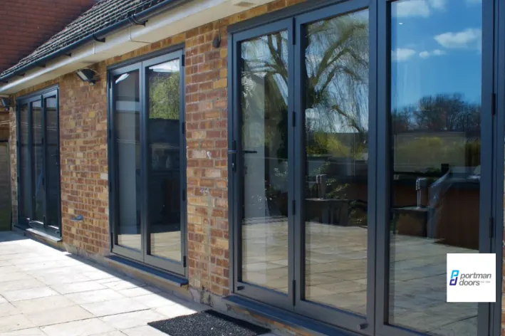 Bi-folding patio doors fitted to a home